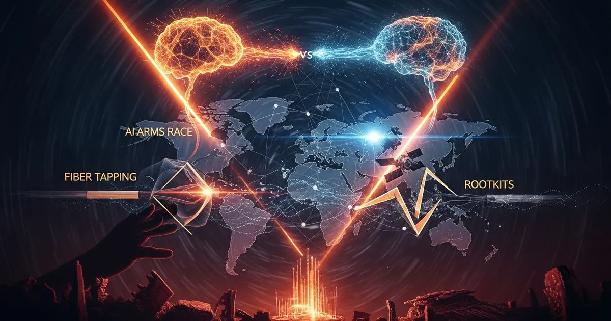 Invisible threats: Analyzing state-sponsored fiber tapping, Windows rootkits, and the AI arms race